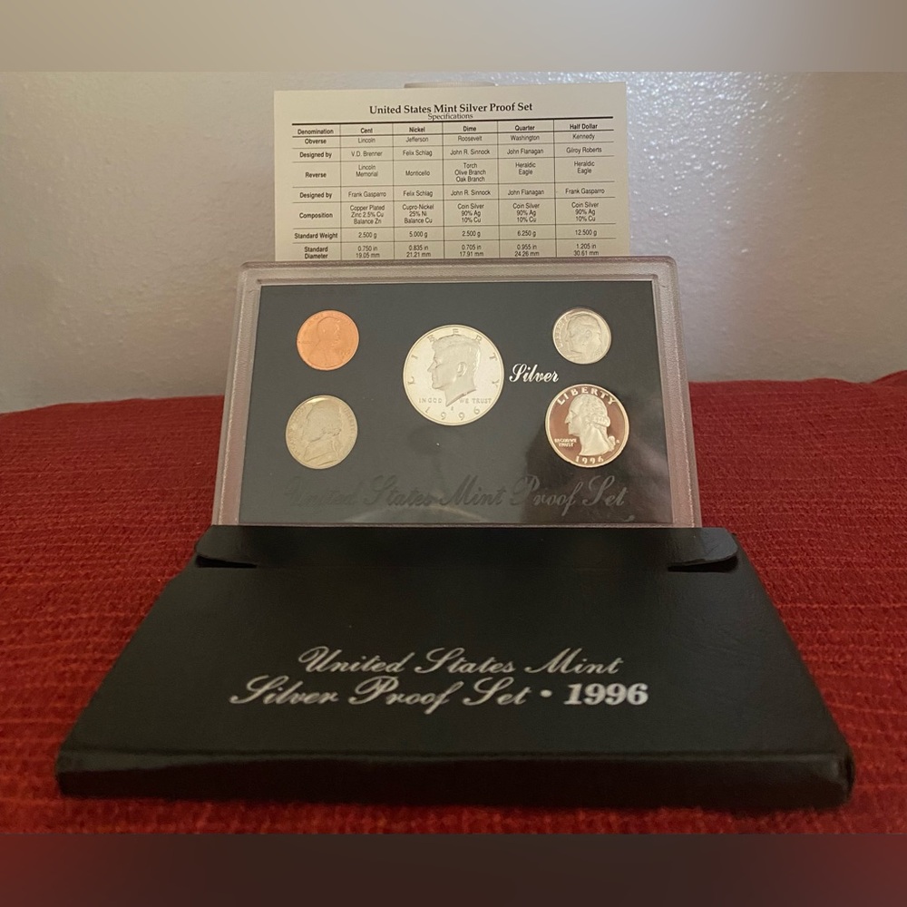 United States Mint Silver Proof Set 1996